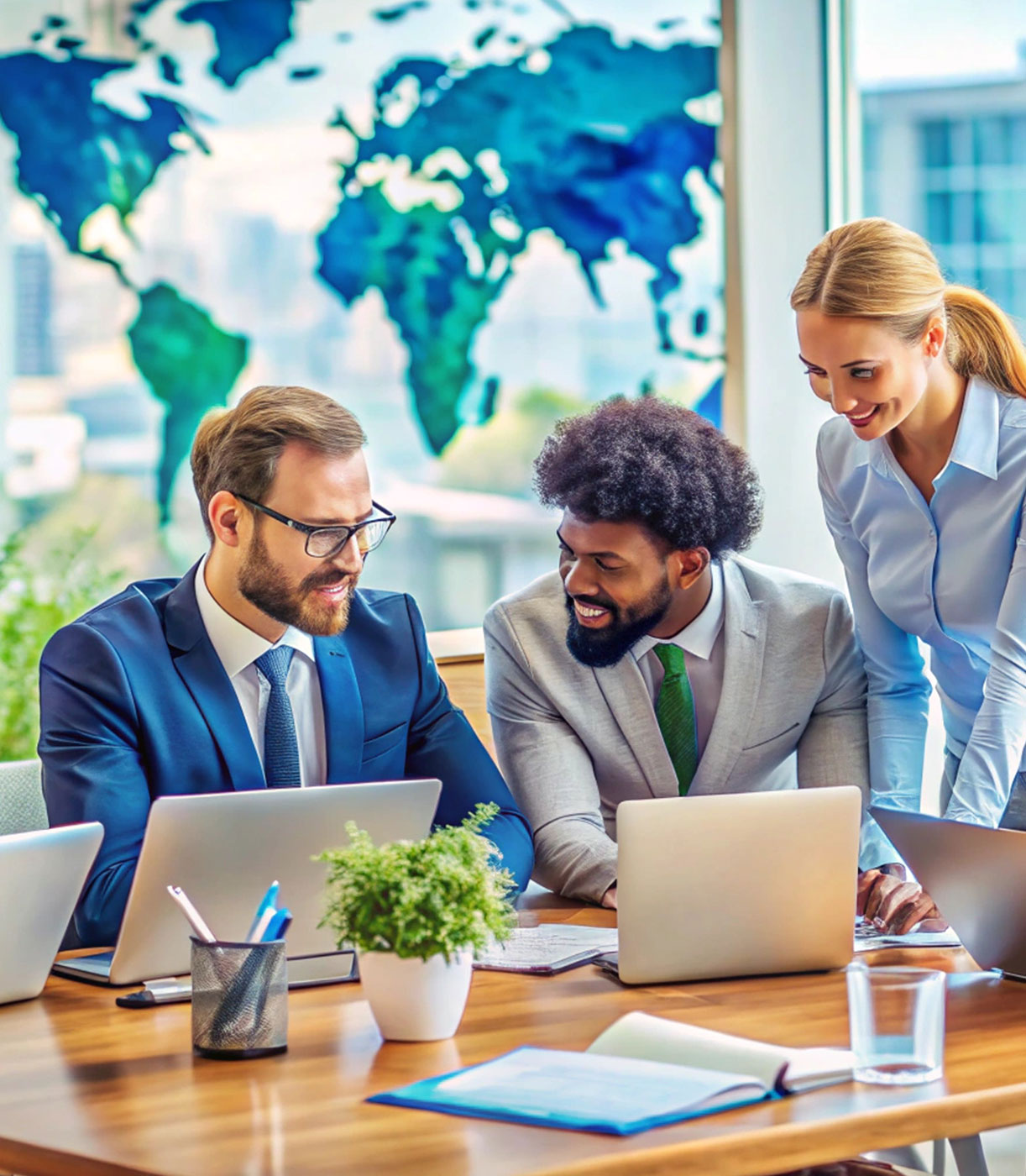 International business team collaboration